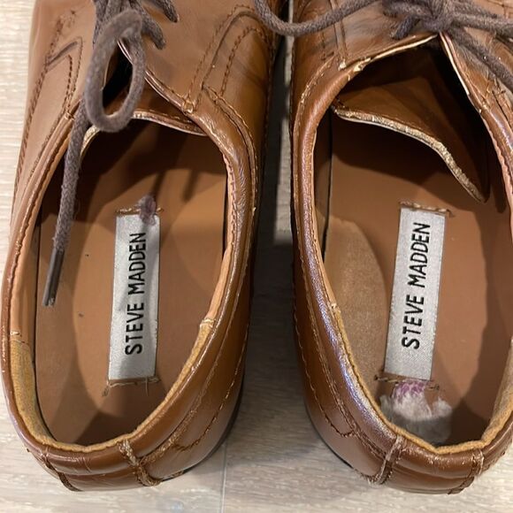 Steve Madden Brown Lace Up Shoes For Men, Size 8.5 - Picture 4 of 9